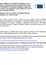 Screenshot 2023-06-19 at 152135 Supply of Ballistics Investigations Equipment to EAC Partner States, and a comparison Microscope